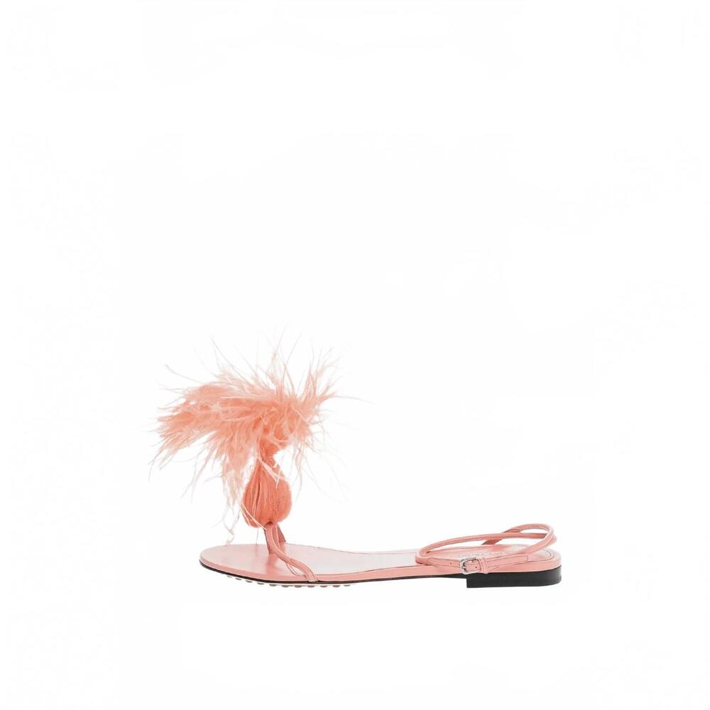 NEW BOTTEGA VENETA women's feather dot sandals in pink